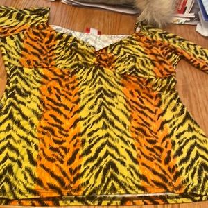 Deadly dames 2x animal print top